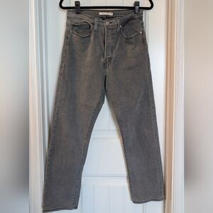 Levis 501 Wedgie Classic Gray Jeans - 30